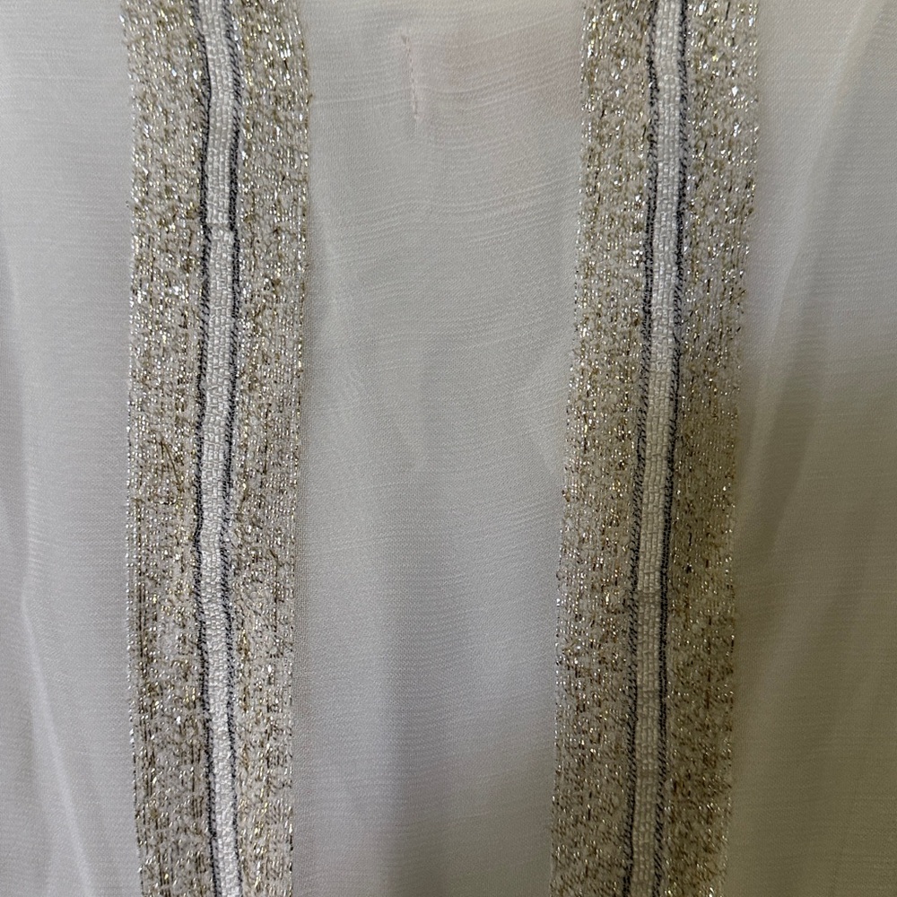 ANTHROPOLOGIE - VERB by Pallavi Singhee Black & White Beaded Maxi Dress S - Picture 15 of 16